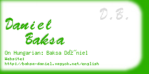 daniel baksa business card